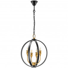 731247 Люстра CERO 4х40W E14 ЧЕРНЫЙ/ЗОЛОТО